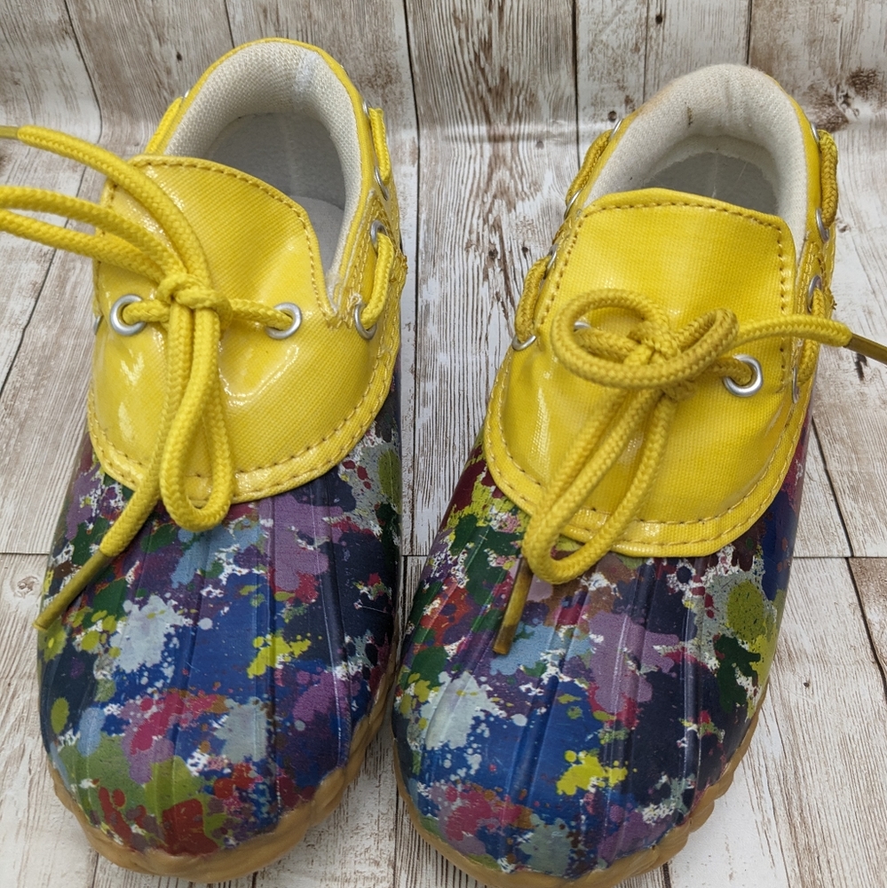 Zune Paint splatter duck shoes size 13